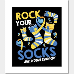 Down Syndrome Awareness Rock Your Socks T21 Posters and Art